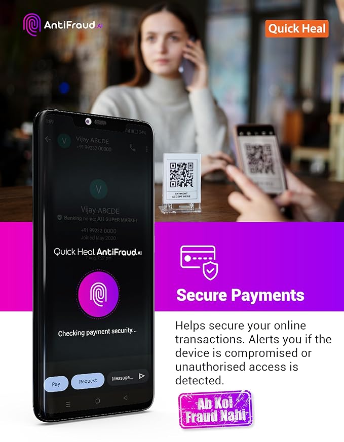 Quick Heal AntiFraud.AI| All-in-one solution for fraud prevention| Fraud Call and Banking Fraud Alert| Android/iOS/Windows Devices| Email Delivery in 1 Hour.(NEW LAUNCH) - Image 3