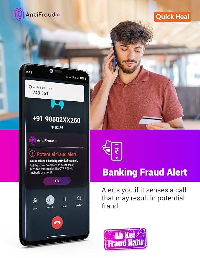 Quick Heal AntiFraud.AI| All-in-one solution for fraud prevention| Fraud Call and Banking Fraud Alert| Android/iOS/Windows Devices| Email Delivery in 1 Hour.(NEW LAUNCH) - Image 4