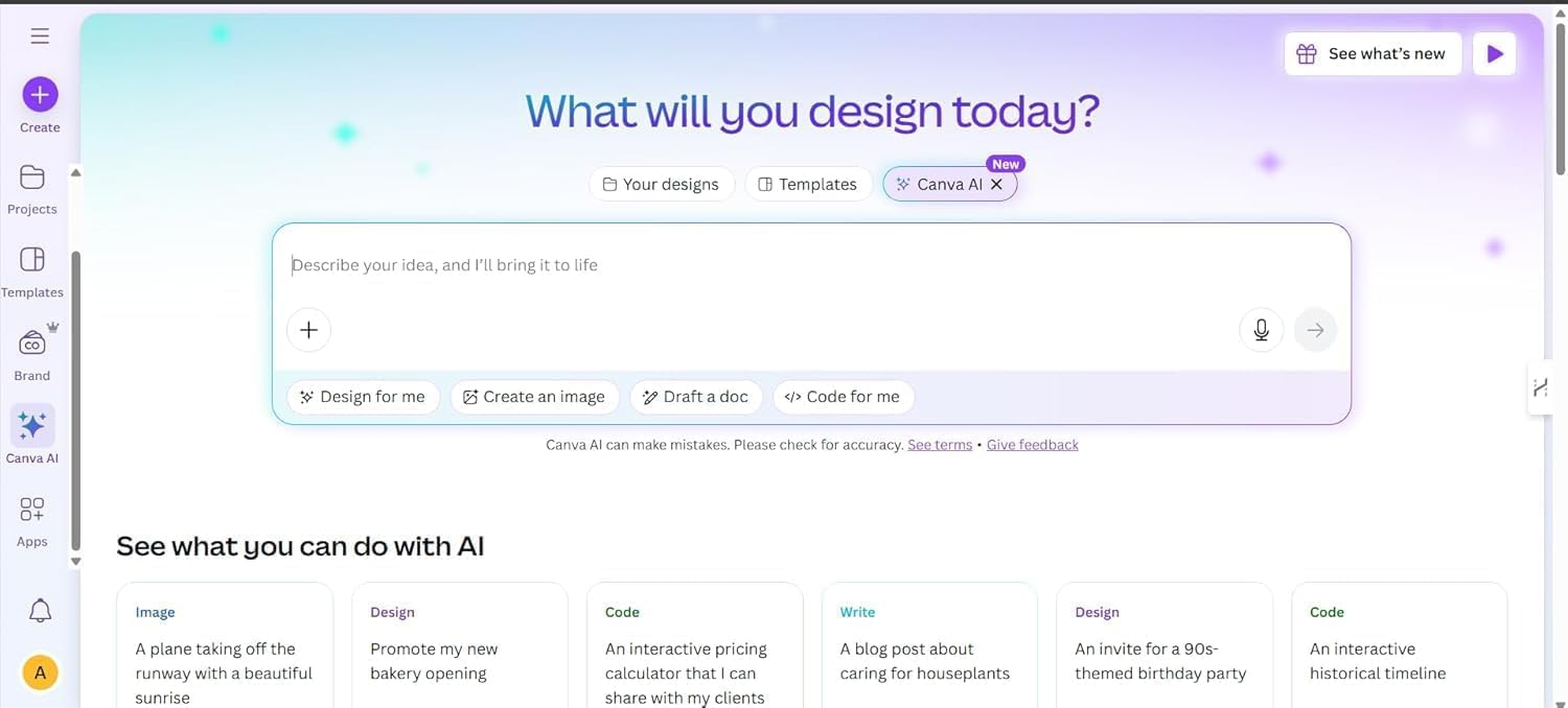 Canva Pro (New 2026 Edition) Lifetime Subscription with Ai (1 User) | Activates on Your Account | Genuine License with All AI Tools Included | Magic Studio + Visual Suite 2.0, Canva Code, Canva Sheets ,Magic Charts, AI Image Generation | Multi-Device Support with Cloud Storage (All Devices Supported Win, Mac, iPad, Android, iOS M1 M2 M3 M4) - Image 4